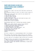 NUR 330 EXAM &num;4 NCLEX QUESTIONS AND CORRECT ANSWERS