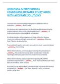 ARKANSAS JURISPRUDENCE COUNSELING UPDATED STUDY GUIDE WITH ACCURATE SOLUTIONS