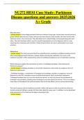 NU272 HESI Case Study&colon; Parkinson Disease &ndash; Questions and Answers &lpar;2025&sol;2026&rpar; &ndash; A&plus; Grade Study Material