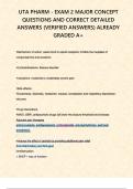 UTA PHARM - EXAM 2 MAJOR CONCEPT QUESTIONS AND CORRECT DETAILED ANSWERS &lpar;VERIFIED ANSWERS&rpar; ALREADY GRADED A&plus;