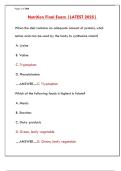 Nutrition Final Exam Study Guide 2025&colon; Practice Questions & Comprehensive Review