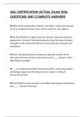 AEA CERTIFICATION ACTUAL EXAM 2026 QUESTIONS AND COMPLETE ANSWERS