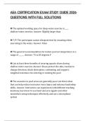 AEA CERTIFICATION EXAM STUDY GUIDE 2026 QUESTIONS WITH FULL SOLUTIONS