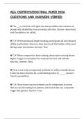 AEA CERTIFICATION FINAL PAPER 2026 QUESTIONS AND ANSWERS VERIFIED
