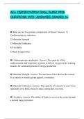 AEA CERTIFICATION FINAL PAPER 2026 QUESTIONS WITH ANSWERS GRADED A&plus;