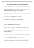ACE HEALTH COACH EXAM QUESTIONS AND ANSWERS