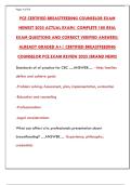 PCE Certified Breastfeeding Counselor Exam 2025 &vert; Actual Exam & Study Guide