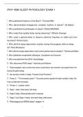 IPHY 4580 SLEEP PHYSIOLOGY EXAM 1