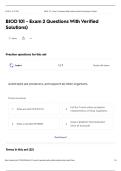 BIOD 101 - Exam 2 Questions With Verified  Solutions