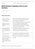 BIOD 101 Exam 2 Questions With Correct  Solutions