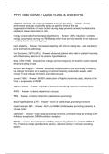 IPHY 4580 EXAM 2 QUESTIONS & ANSWERS
