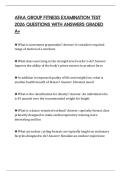 AFAA GROUP FITNESS EXAMINATION TEST 2026 QUESTIONS WITH ANSWERS GRADED A&plus;
