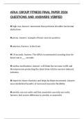AFAA GROUP FITNESS FINAL PAPER 2026 QUESTIONS AND ANSWERS VERIFIED