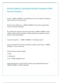 RI Peer Support Training Final Exam Questions With Correct Answers 
