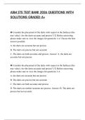 ASM 275 TEST BANK 2026 QUESTIONS WITH SOLUTIONS GRADED A&plus;