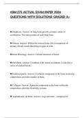ASM 275 ACTUAL EXAM PAPER 2026 QUESTIONS WITH SOLUTIONS GRADED A&plus;