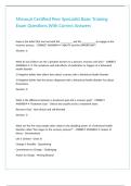 Missouri Certified Peer Specialist Basic Training Exam Questions With Correct Answers 
