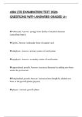ASM 275 EXAMINATION TEST 2026 QUESTIONS WITH ANSWERS GRADED A&plus;