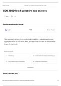 COB 300D Test 1 questions and answers