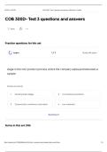 COB 300D- Test 3 questions and answers