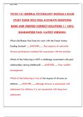 PSYCH 101 Module 6 Exam 2025&colon; General Psychology - Memory&comma; Thinking & Intelligence