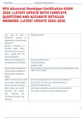 RPA Advanced Developer Certification EXAM  2026 LATEST UPDATE WITH COMPLETE  QUESTIONS AND ACCURATE DETAILED  ANSWERS LATEST UPDATE 2025-2026  