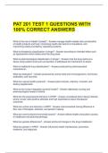 PAT 201 TEST 1 QUESTIONS WITH 100&percnt; CORRECT ANSWERS 