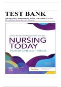 Test bank for Nursing Today&colon; Transitions and Trends&comma; 11th Editio Nursing Today