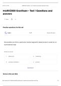 MARK3000 Grantham-- Test 1 Questions and  answers