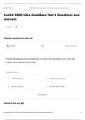 MARK 3000 UGA Grantham Test 2 Questions and  answers