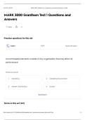 MARK 3000 Grantham Test 1 Questions and  Answers