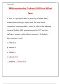 RN Comprehensive Predictor Form B&colon; Final Exam Study Guide & Practice Test 2024