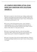 ATI COMPLEX ENDOCRINE ACTUAL EXAM PAPER 2026 QUESTIONS WITH SOLUTIONS GRADED A&plus;