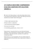 ATI COMPLEX ENDOCRINE COMPREHENSIVE EXAM 2026 QUESTIONS WITH SOLUTIONS GRADED A&plus;