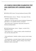 ATI COMPLEX ENDOCRINE EXAMINATION TEST 2026 QUESTIONS WITH ANSWERS GRADED A&plus;