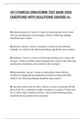 ATI COMPLEX ENDOCRINE TEST BANK 2026 QUESTIONS WITH SOLUTIONS GRADED A&plus;