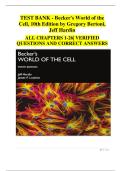 Becker&rsquo;s World of the Cell &lpar;10th Edition&rpar; &ndash; Complete Test Bank &lpar;Chapters 1&ndash;26&rpar; Verified multiple-choice questions&comma; matching exercises&comma; and short-answer solutions&period;