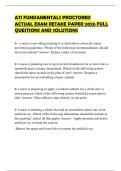 ATI FUNDAMENTALS PROCTORED ACTUAL EXAM RETAKE PAPER 2026 FULL QUESTIONS AND SOLUTIONS