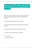 ATI FUNDAMENTALS PROCTORED FINAL RETAKE EXAM SCRIPT 2026 QUESTIONS WITH ANSWERS 100&percnt; VERIFIED