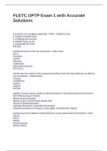 FLETC UPTP Exam 1 with Accurate Solutions