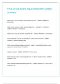 MCB 2010C exam 2 questions with correct answers
