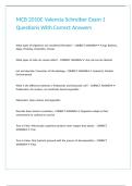 MCB 2010C Valencia Schreiber Exam 1 Questions With Correct Answers