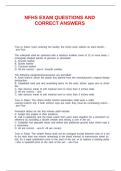 NFHS EXAM QUESTIONS AND CORRECT ANSWERS