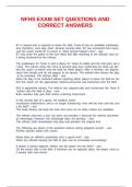 NFHS EXAM SET QUESTIONS AND CORRECT ANSWERS
