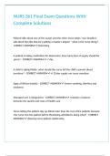 NURS 361 Final Exam Questions With Complete Solutions&period;