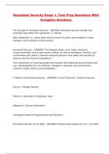 Homeland Security Exam 1&comma; Test Prep Questions With Complete Solutions 