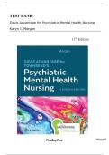 TEST BANK FOR DAVIS ADVANTAGE FOR TOWNSEND'S PSYCHIATRIC MENTAL HEALTH NURSING&comma; 11TH EDITION ELEVENTH EDITION BY KARYN I&period; MORGAN