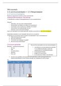 Samenvatting PM essentials: 2.4 communicatieplan + 2.5 Responseplan
