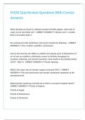 M100 Quiz Review Questions With Correct Answers