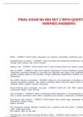 FINAL EXAM NU 664 SET 1 WITH QUESTIONS AND VERIFIED ANSWERS